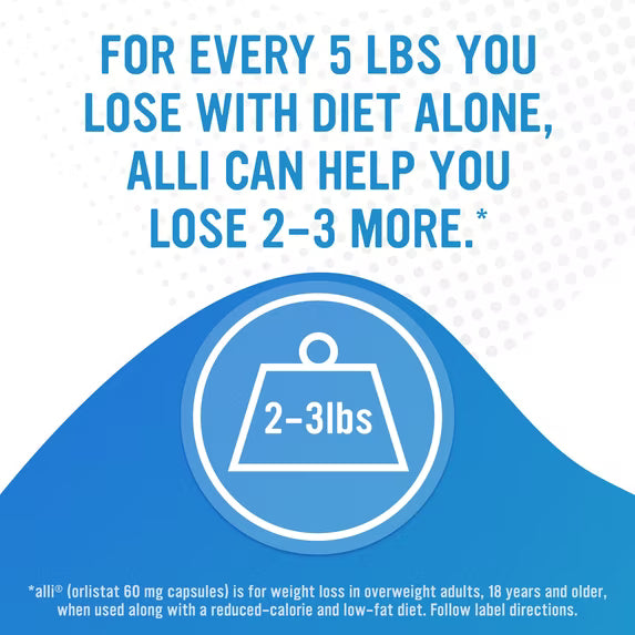 alli Orlistat 60mg Weight Loss Aid – 120 Capsules
