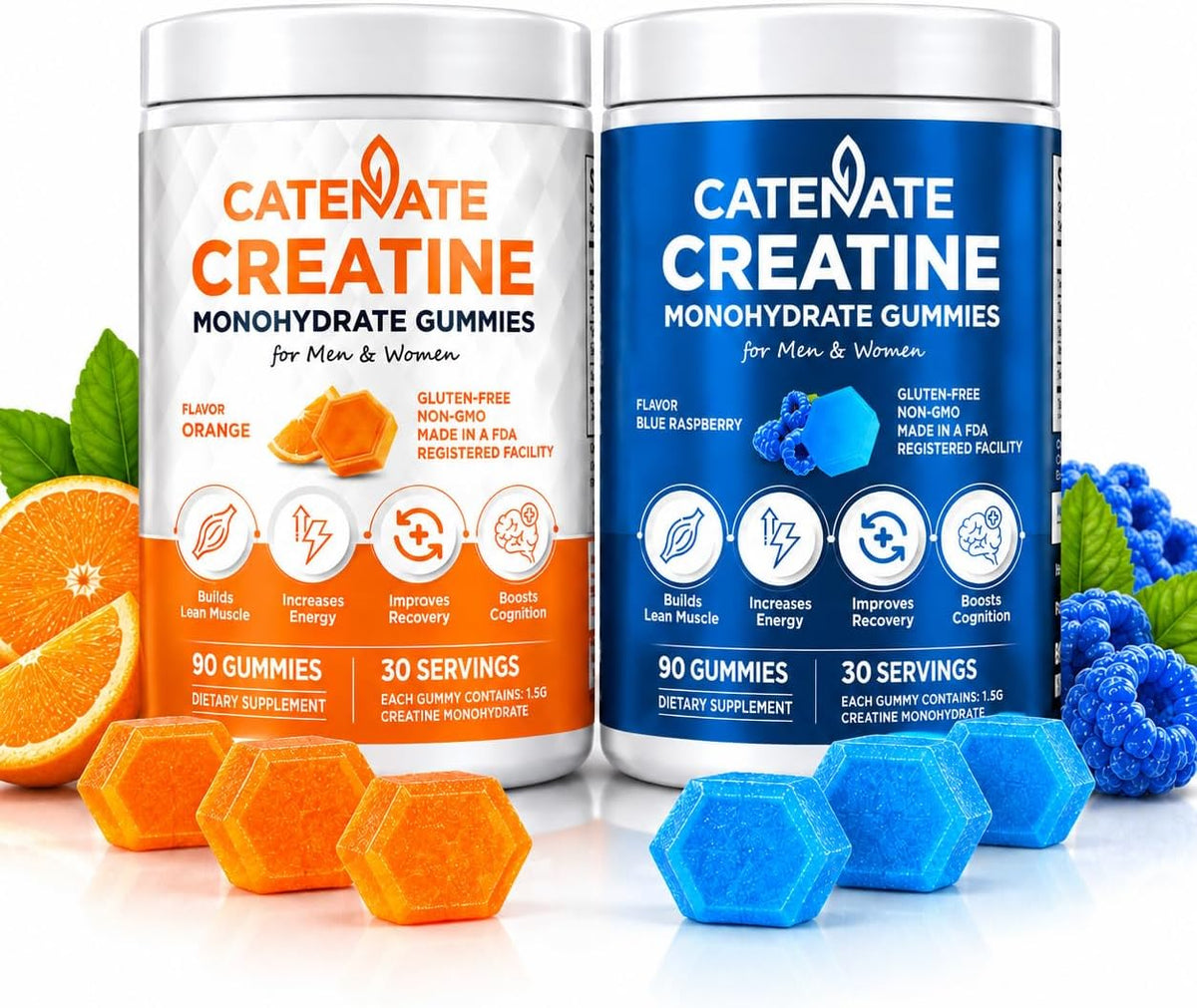 Creatine Monohydrate Gummies – Orange Flavor, 90ct