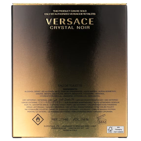 Versace Crystal Noir Eau de Toilette 3 oz Spray for Women