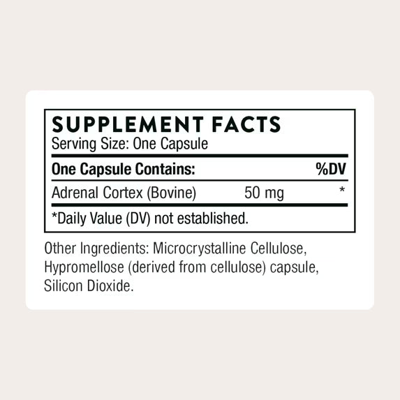 Thorne Adrenal Cortex Bovine Adrenal Glandular Supplement – 60 Capsules
