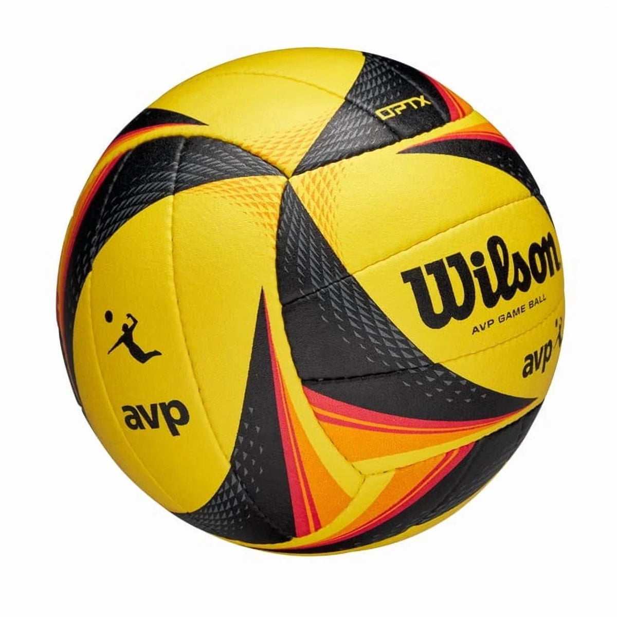 Wilson AVP OPTX Official Beach Volleyball Size 5 – Black/Yellow