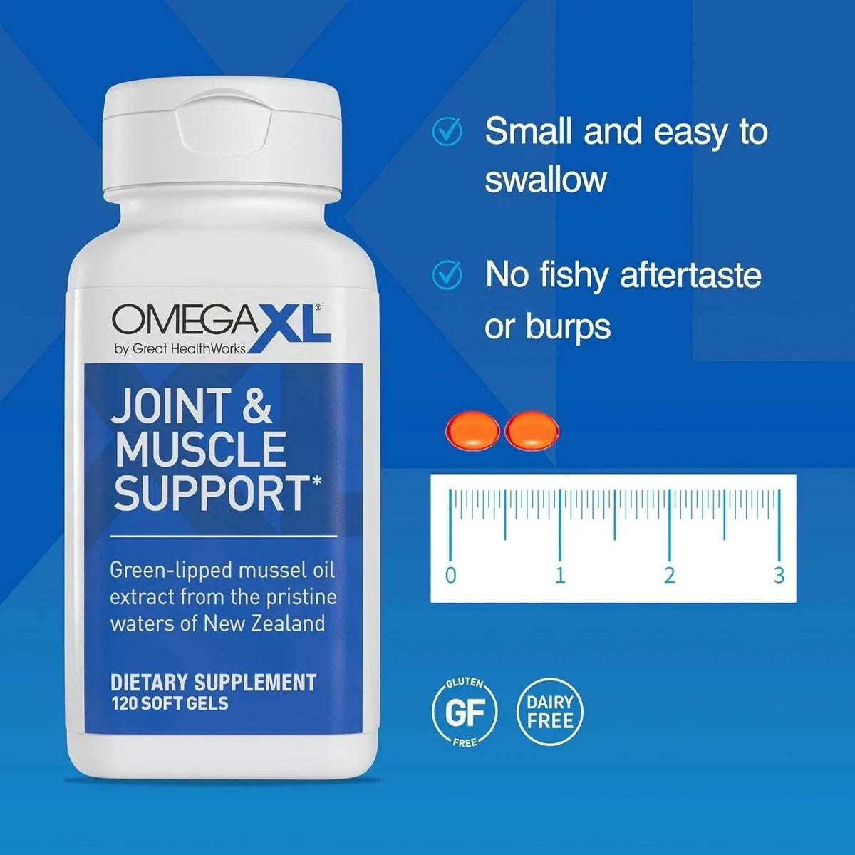 OmegaXL Joint Support Supplement 60 Softgels – Green-Lipped Mussel Oil