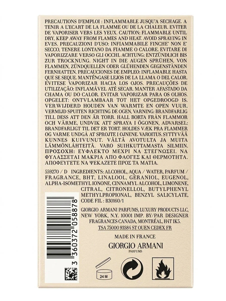 Giorgio Armani Acqua Di Gio EDT 100mL (3.4 oz) for Men – New Sealed