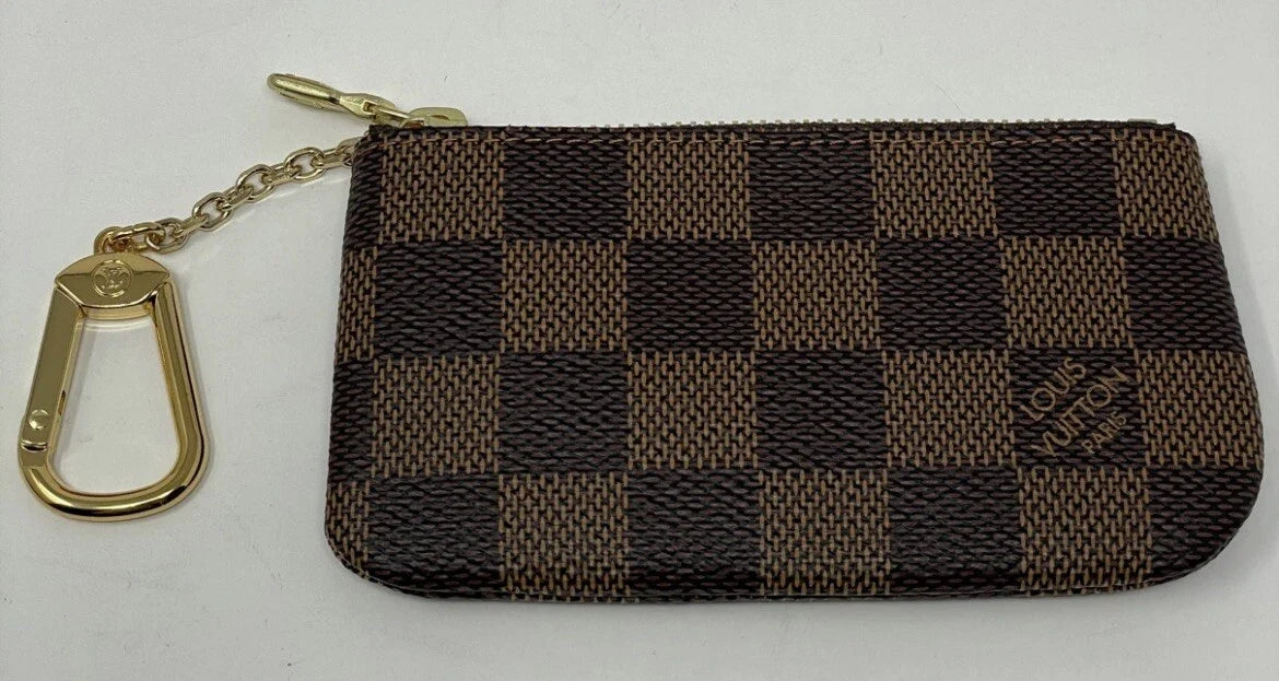 Louis Vuitton Key Pouch Cles Damier Ebene Coin Card Wallet