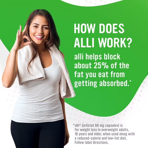alli Orlistat 60mg Weight Loss Aid – 120 Capsules
