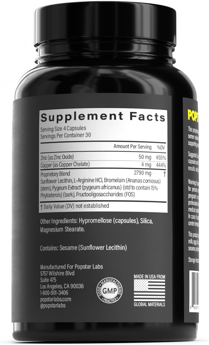 POPSTAR Men’s Semen Health & Fertility Supplement