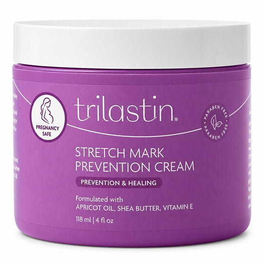 TriLASTIN Maternity Stretch Mark Cream – Prevention & Care – 4oz