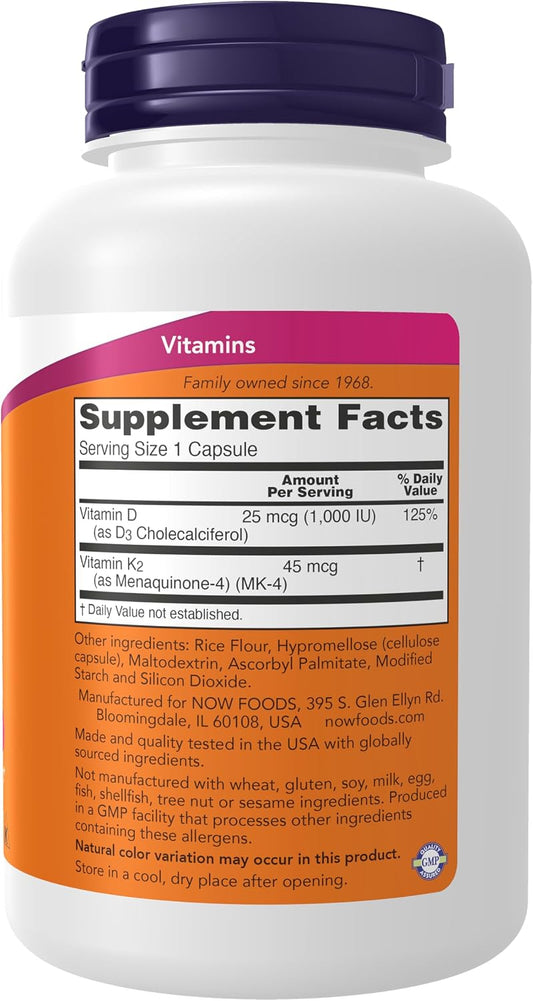 Dr. Berg Vitamin D3 K2 w/ MCT Oil 10,000 IU D3 100mcg K2 120 Capsules Supplement