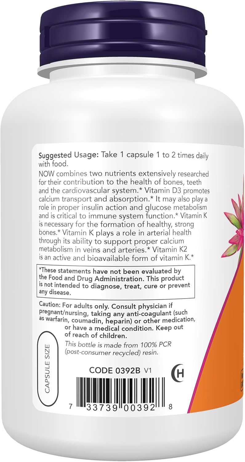 Dr. Berg Vitamin D3 K2 w/ MCT Oil 10,000 IU D3 100mcg K2 120 Capsules Supplement