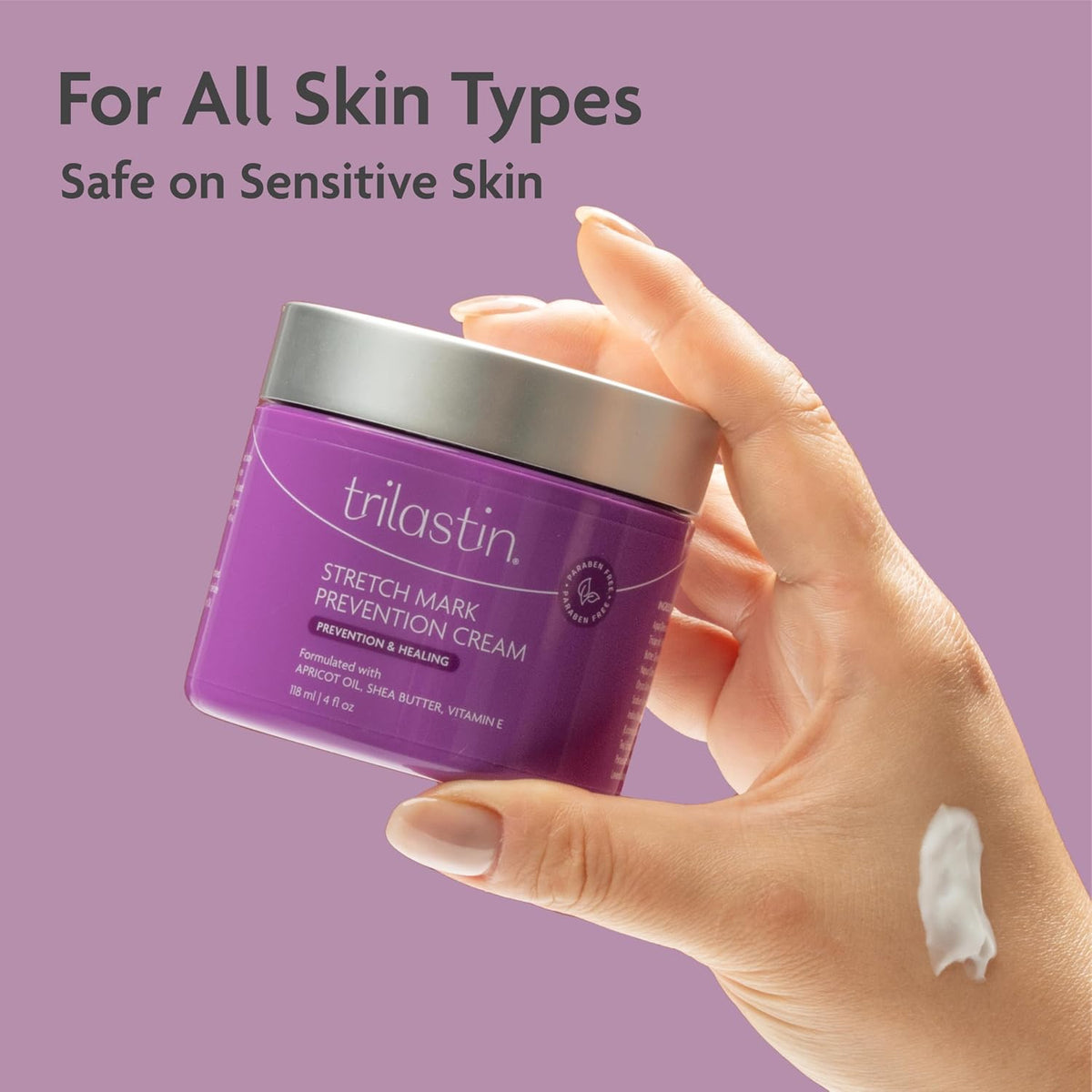 TriLASTIN Maternity Stretch Mark Cream – Prevention & Care – 4oz