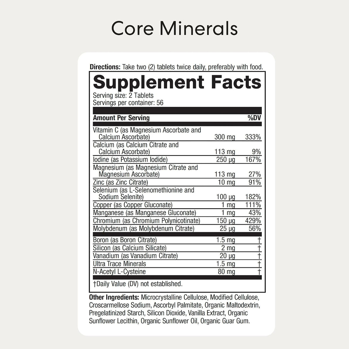 USANA CellSentials Core Minerals – 112 Tablets