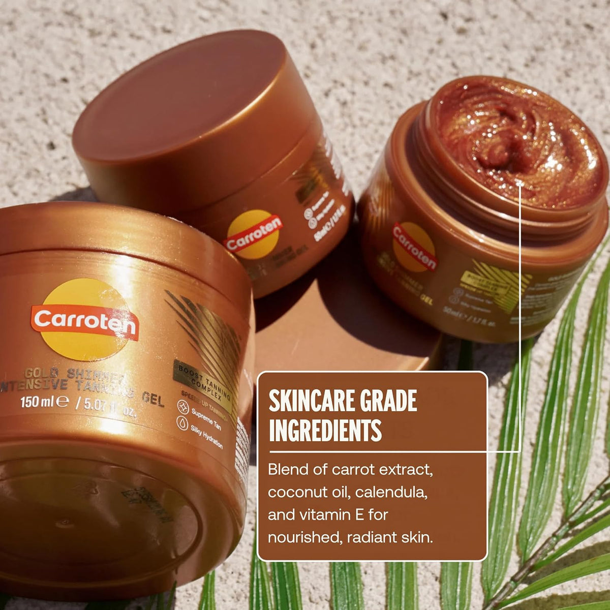 Carroten Gold Shimmer Intensive Tanning Gel SPF 0 – 5.07 fl oz