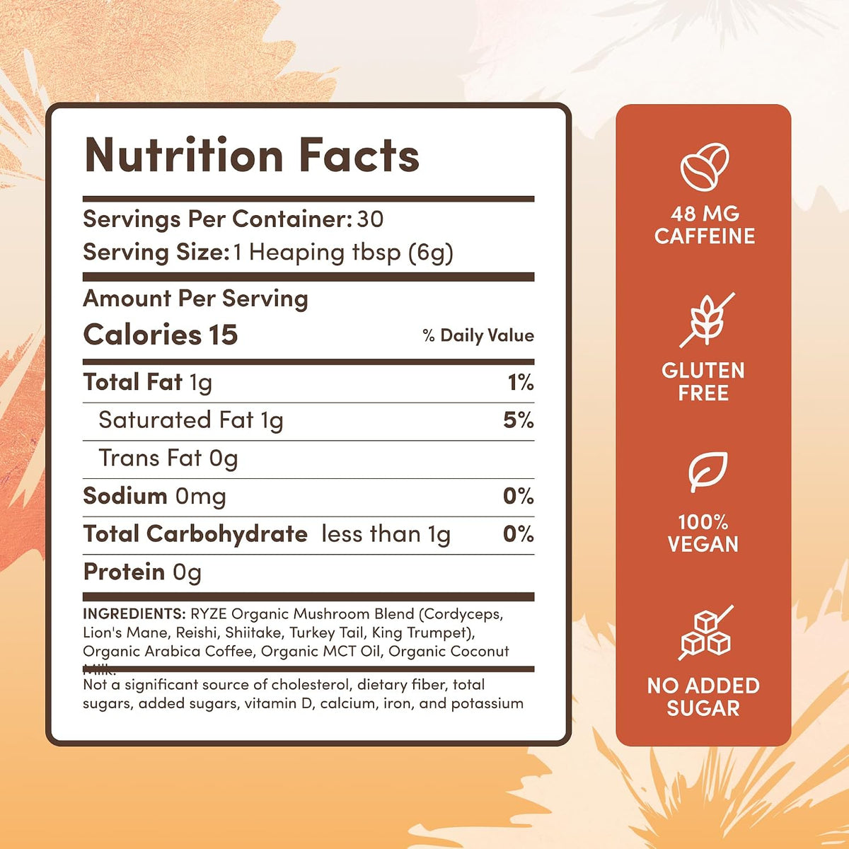 Organic Ryze Mushroom Coffee – 30 Servings