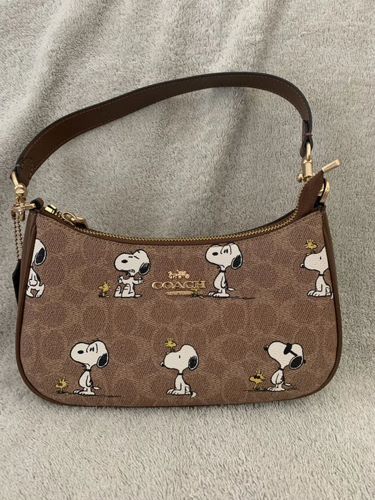 Coach x Peanuts Snoopy Shoulder Bag Signature Canvas