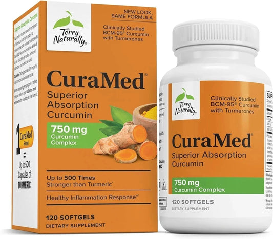 Terry Naturally CuraMed Curcumin 750mg – 120 Softgels