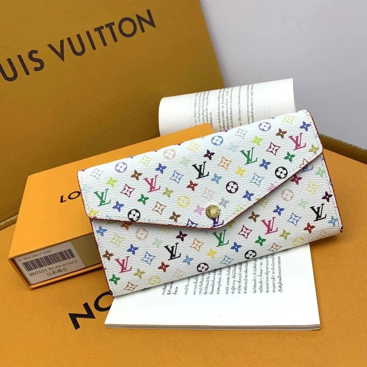 Louis Vuitton Monogram Multicolor Sarah Wallet NM – White Litchi