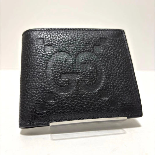 Gucci Jumbo GG Bifold Wallet – Black Leather with Box