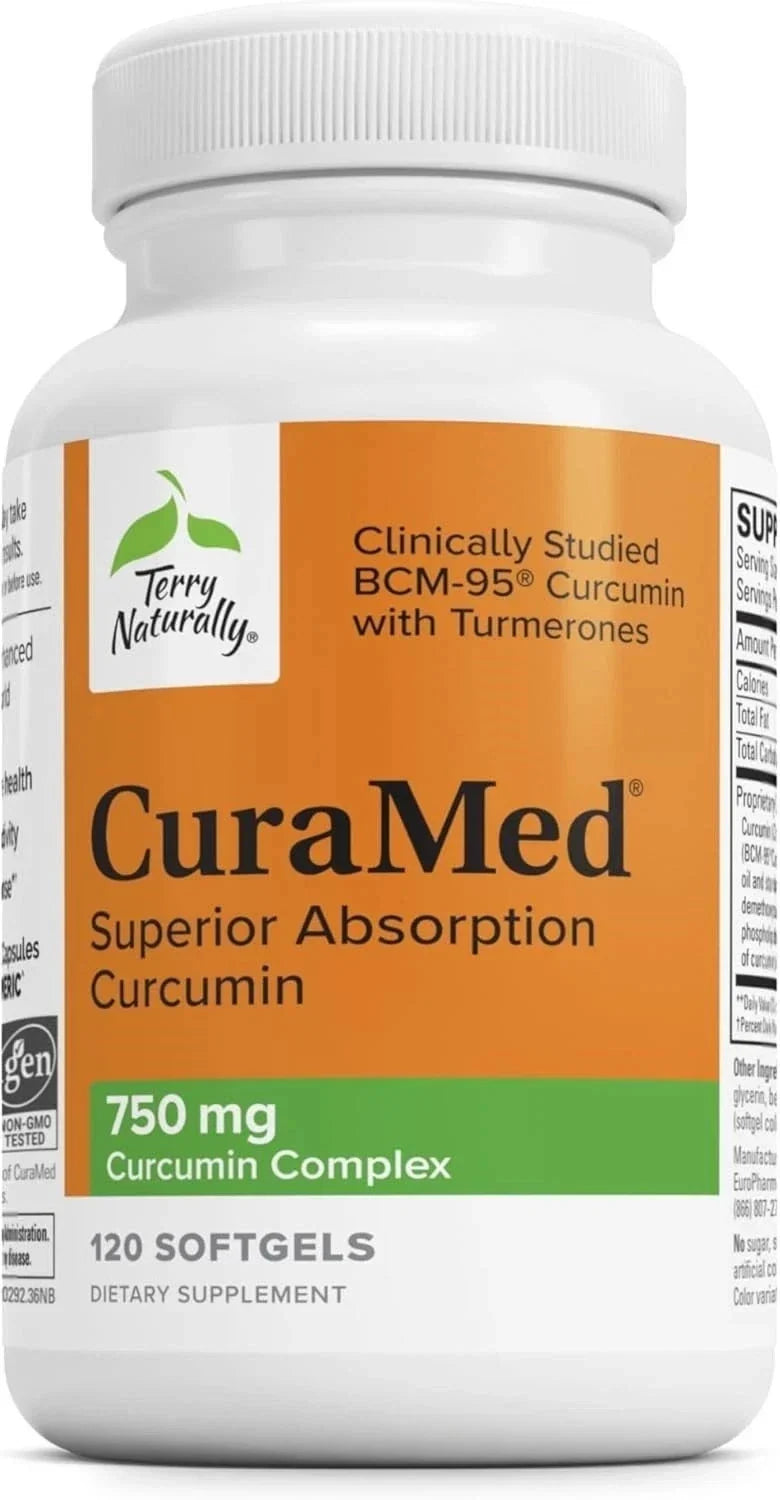 Terry Naturally CuraMed Curcumin 750mg – 120 Softgels