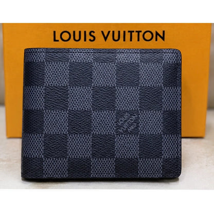 Louis Vuitton Multiple Bifold Wallet Damier Graphite Canvas Black