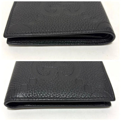 Gucci Jumbo GG Bifold Wallet – Black Leather with Box