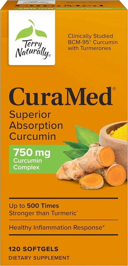 Terry Naturally CuraMed Curcumin 750mg – 120 Softgels