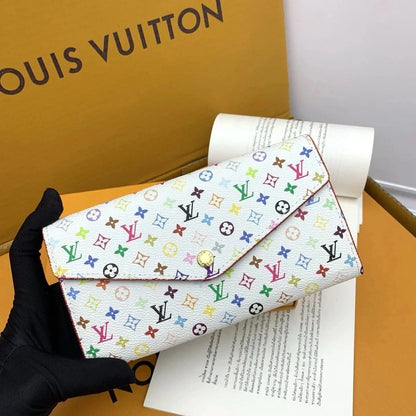 Louis Vuitton Monogram Multicolor Sarah Wallet NM – White Litchi