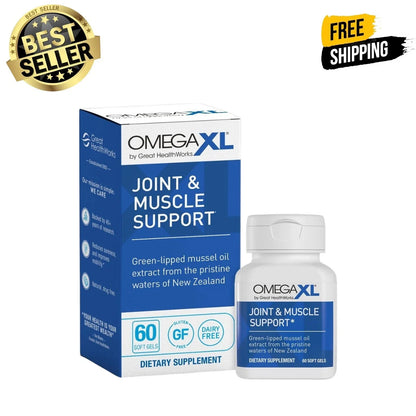 OmegaXL Joint Support Supplement 60 Softgels – Green-Lipped Mussel Oil