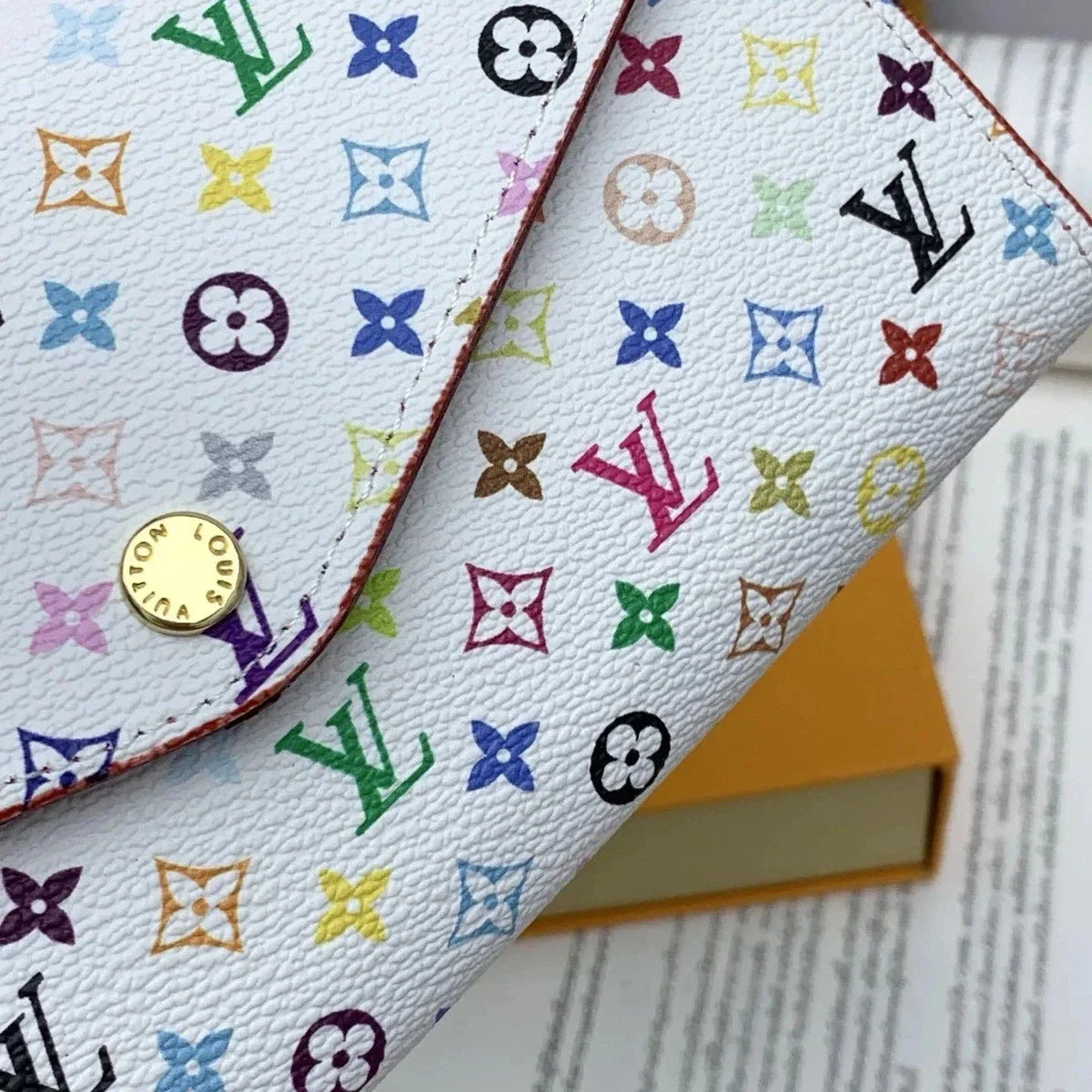 Louis Vuitton Monogram Multicolor Sarah Wallet NM – White Litchi